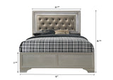 Lyssa Champagne LED Upholstered Panel Bedroom Set by Crown Mark at Eve Furniture