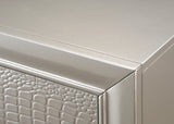 Lyssa Champagne LED Upholstered Panel Bedroom Set by Crown Mark at Eve Furniture