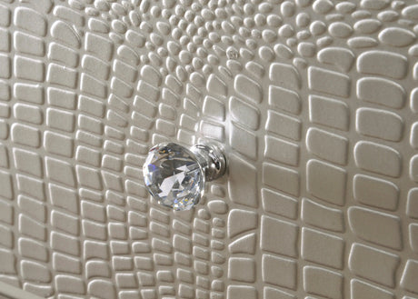 Lyssa Champagne LED Upholstered Panel Bedroom Set by Crown Mark at Eve Furniture