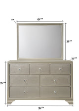 Lyssa Champagne LED Upholstered Panel Bedroom Set by Crown Mark at Eve Furniture