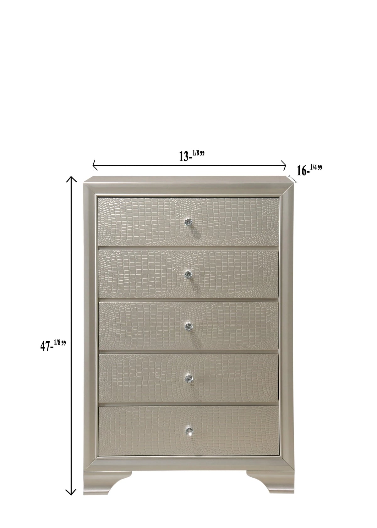 Lyssa Champagne LED Upholstered Panel Bedroom Set by Crown Mark at Eve Furniture