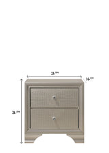 Lyssa Champagne LED Upholstered Panel Bedroom Set by Crown Mark at Eve Furniture