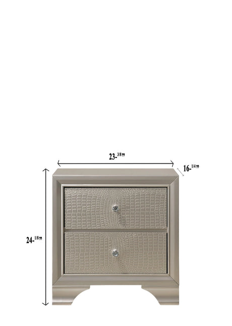 Lyssa Champagne LED Upholstered Panel Bedroom Set by Crown Mark at Eve Furniture