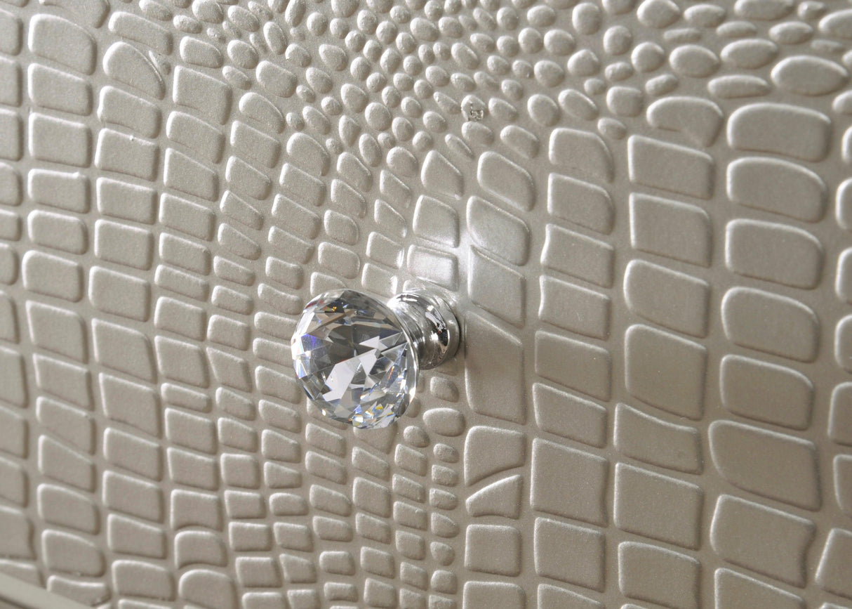 Lyssa Champagne LED Upholstered Panel Youth Bedroom Set by Crown Mark at Eve Furniture