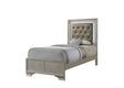 Lyssa Champagne LED Upholstered Panel Youth Bedroom Set by Crown Mark at Eve Furniture