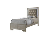 Lyssa Champagne LED Upholstered Panel Youth Bedroom Set by Crown Mark at Eve Furniture