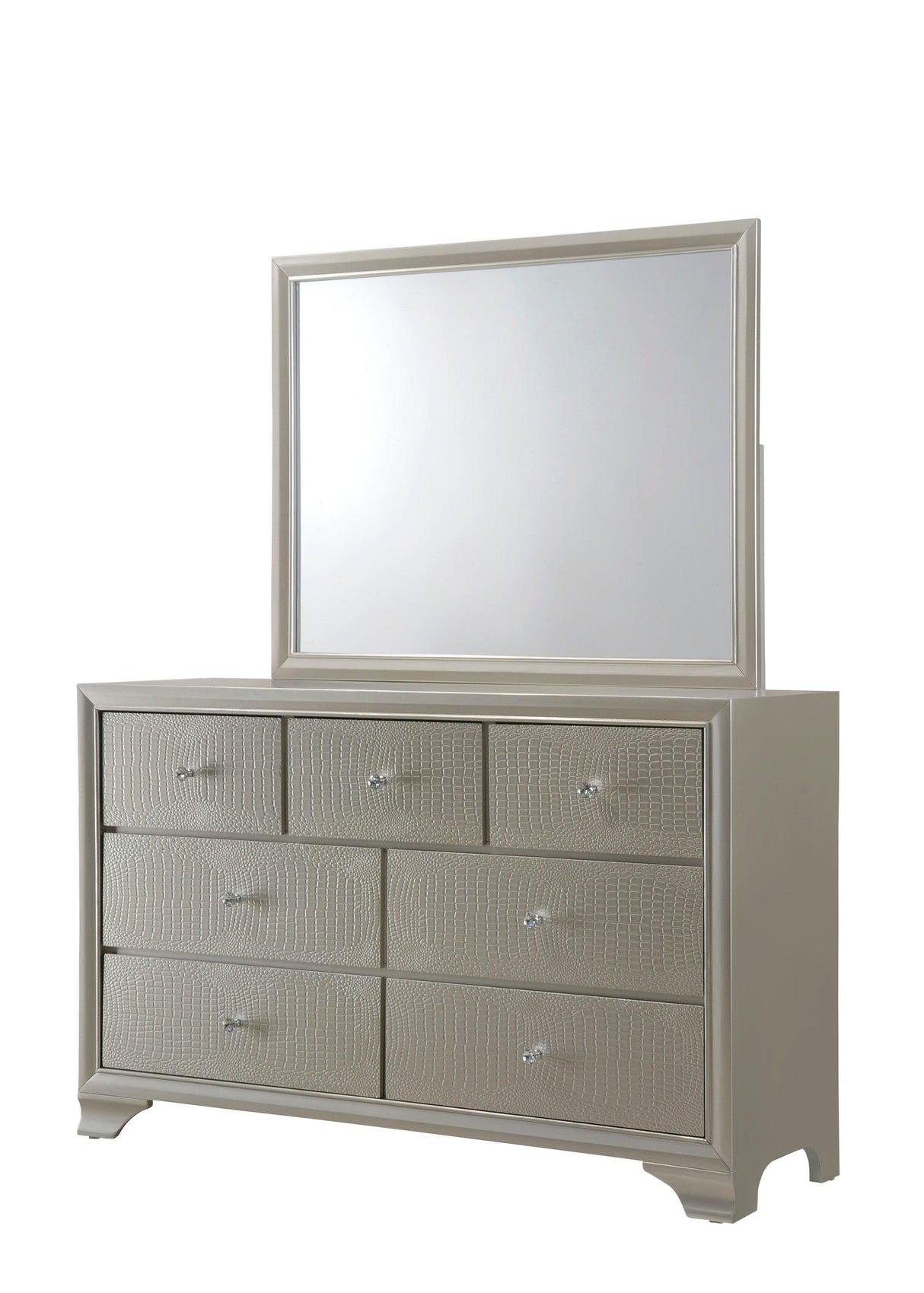 Lyssa Champagne LED Upholstered Panel Youth Bedroom Set by Crown Mark at Eve Furniture