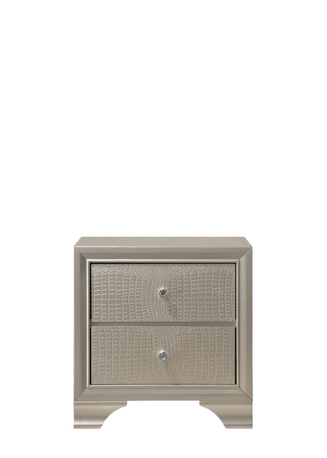 Lyssa Champagne Nightstand by Crown Mark at Eve Furniture
