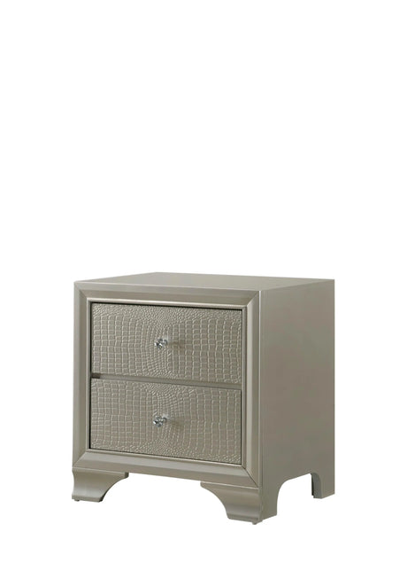 Lyssa Champagne Nightstand by Crown Mark at Eve Furniture