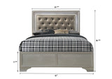 Lyssa Champagne Queen LED Upholstered Panel Bed by Crown Mark at Eve Furniture