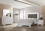 Lyssa Frost Full LED Upholstered Panel Bed by Crown Mark at Eve Furniture