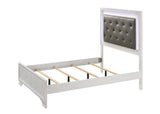 Lyssa Frost Full LED Upholstered Panel Bed by Crown Mark at Eve Furniture