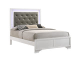 Lyssa Frost Full LED Upholstered Panel Bed by Crown Mark at Eve Furniture