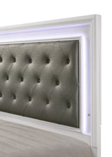 Lyssa Frost LED Upholstered Panel Bedroom Set by Crown Mark at Eve Furniture