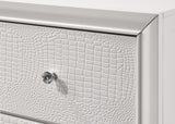 Lyssa Oat and Frost LED Upholstered Panel Bedroom Set by Crown Mark at Eve Furniture