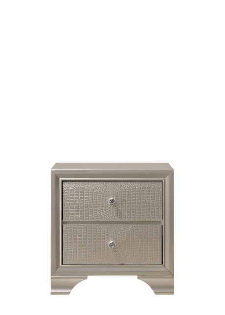 Lyssa Champagne LED Upholstered Panel Youth Bedroom Set by Crown Mark at Eve Furniture