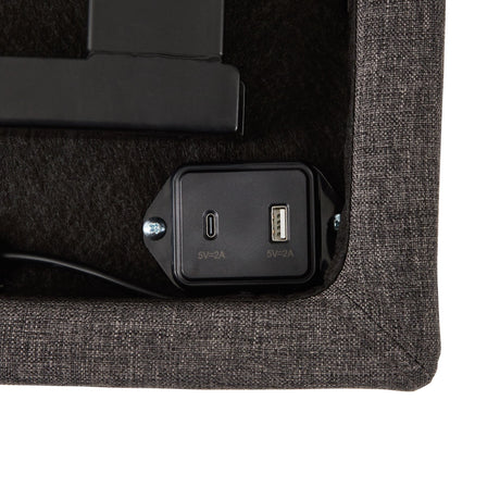 M455 Charcoal Split Cal King Adjustable Bed Base by Malouf at Eve Furniture