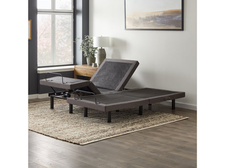 M455 Charcoal Split Queen Adjustable Bed Base by Malouf at Eve Furniture