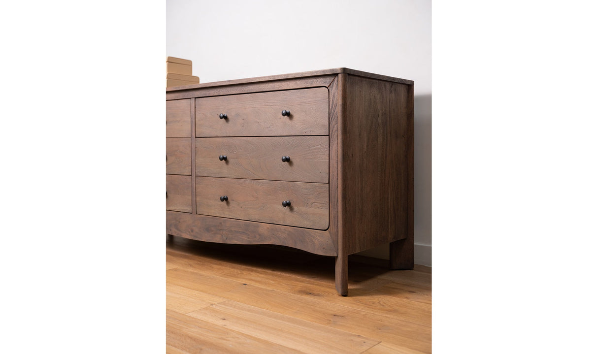 Mabel 6 Drawer Dresser Dark Brown by Moe's Home at Eve Furniture