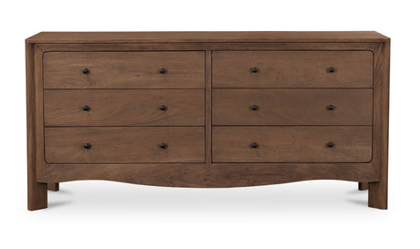 Mabel 6 Drawer Dresser Dark Brown by Moe's Home at Eve Furniture