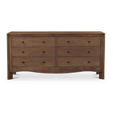 Mabel Dark Brown 6 Drawer Dresser