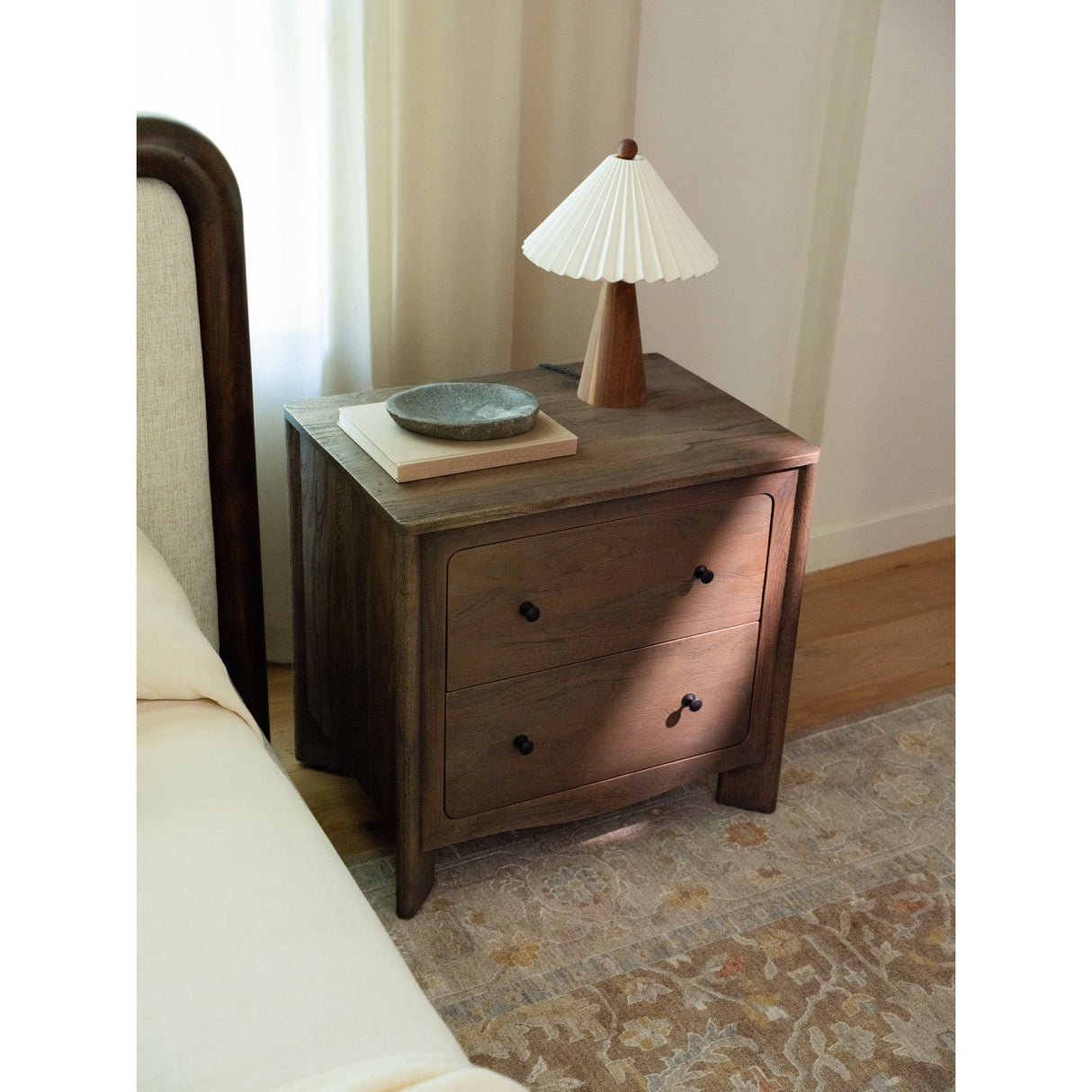 Mabel Dark Brown Nightstand by Moe's Home at Eve Furniture