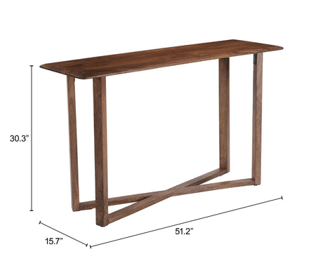 Macaria Walnut Console Table by Zuomod at Eve Furniture