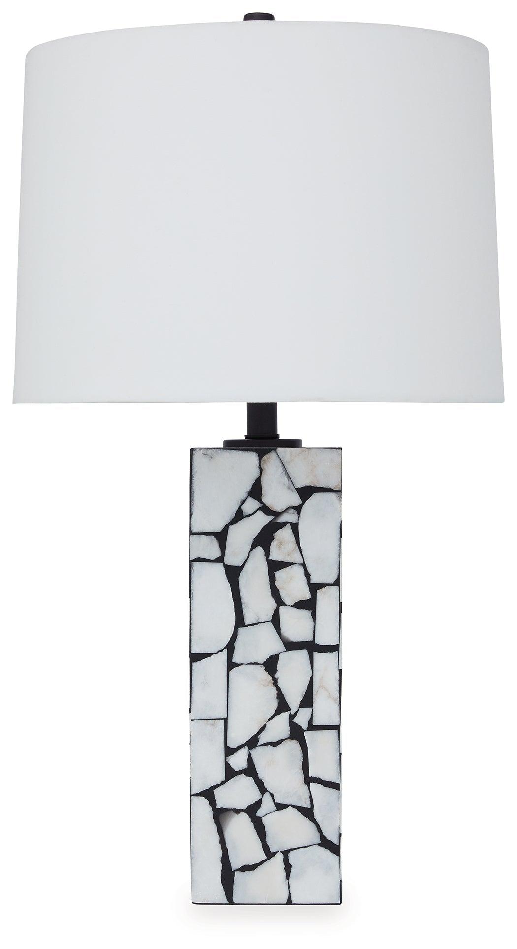Macaria White/Black Table Lamp by Ashley at Eve Furniture