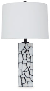 Macaria White/Black Table Lamp by Ashley at Eve Furniture