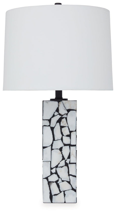 Macaria White/Black Table Lamp by Ashley at Eve Furniture