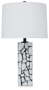 Macaria White/Black Table Lamp by Ashley at Eve Furniture