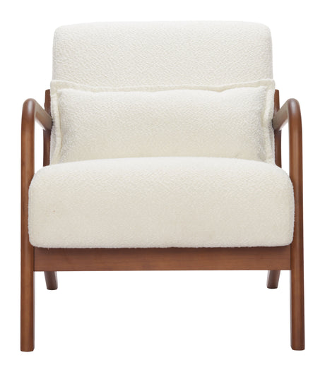 Macio Cream Accent Chair by Zuomod at Eve Furniture