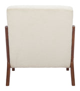 Macio Cream Accent Chair by Zuomod at Eve Furniture