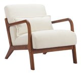 Macio Cream Accent Chair by Zuomod at Eve Furniture