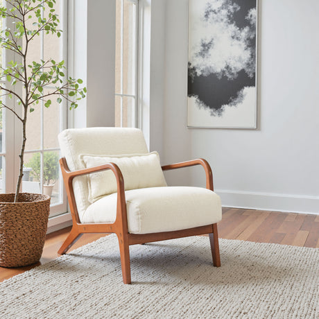 Macio Cream Accent Chair by Zuomod at Eve Furniture
