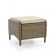 Mackay Beige/Natural Teak Ottoman by Furniture of America at Eve Furniture
