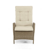 Mackay Beige/Natural Teak Reclining Chair by Furniture of America at Eve Furniture
