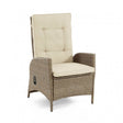 Mackay Beige/Natural Teak Reclining Chair by Furniture of America at Eve Furniture