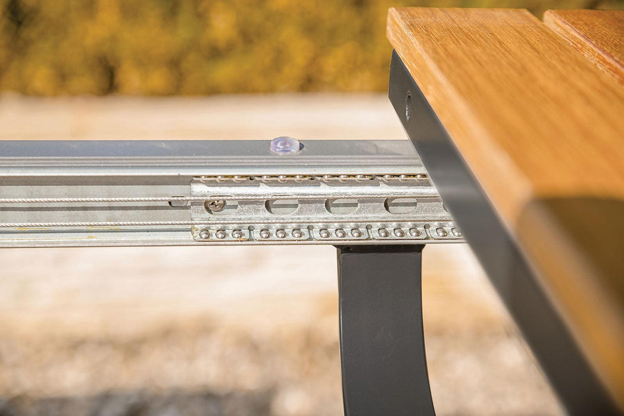 Mackay Gun Metal/Natural Patio Dining Table by Furniture of America at Eve Furniture