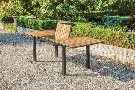 Mackay Gun Metal/Natural Patio Dining Table by Furniture of America at Eve Furniture