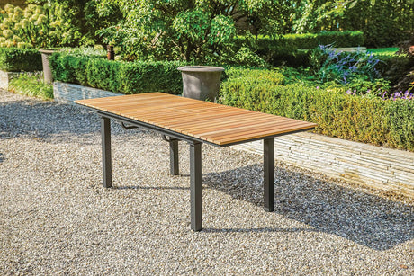 Mackay Gun Metal/Natural Patio Dining Table by Furniture of America at Eve Furniture