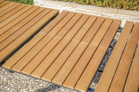 Mackay Gun Metal/Natural Patio Dining Table by Furniture of America at Eve Furniture