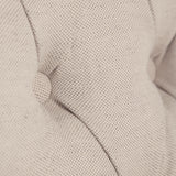 Mackenzie I Cream Plush Linen Covering Ash Solid Wood Base Dining Chair by Mercana at Eve Furniture