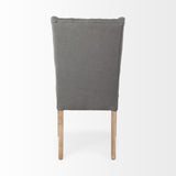 Mackenzie II Gray Plush Linen Covering Ash Solid Wood Base Dining Chair by Mercana at Eve Furniture