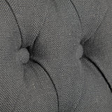 Mackenzie II Gray Plush Linen Covering Ash Solid Wood Base Dining Chair by Mercana at Eve Furniture