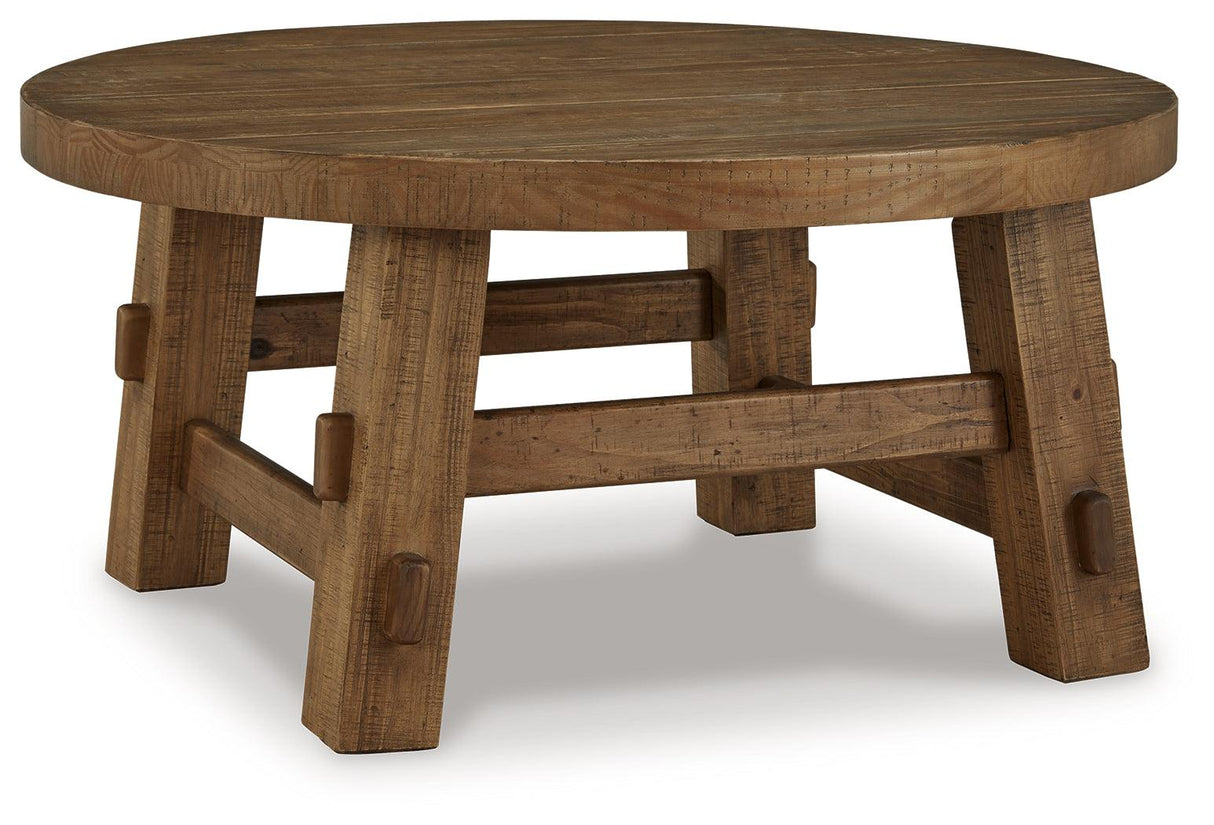 Mackifeld Warm Brown Coffee Table by Ashley at Eve Furniture