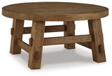 Mackifeld Warm Brown Coffee Table by Ashley at Eve Furniture