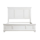 Mackinac White King Panel Bed by Homelegance at Eve Furniture