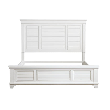 Mackinac White King Panel Bed by Homelegance at Eve Furniture