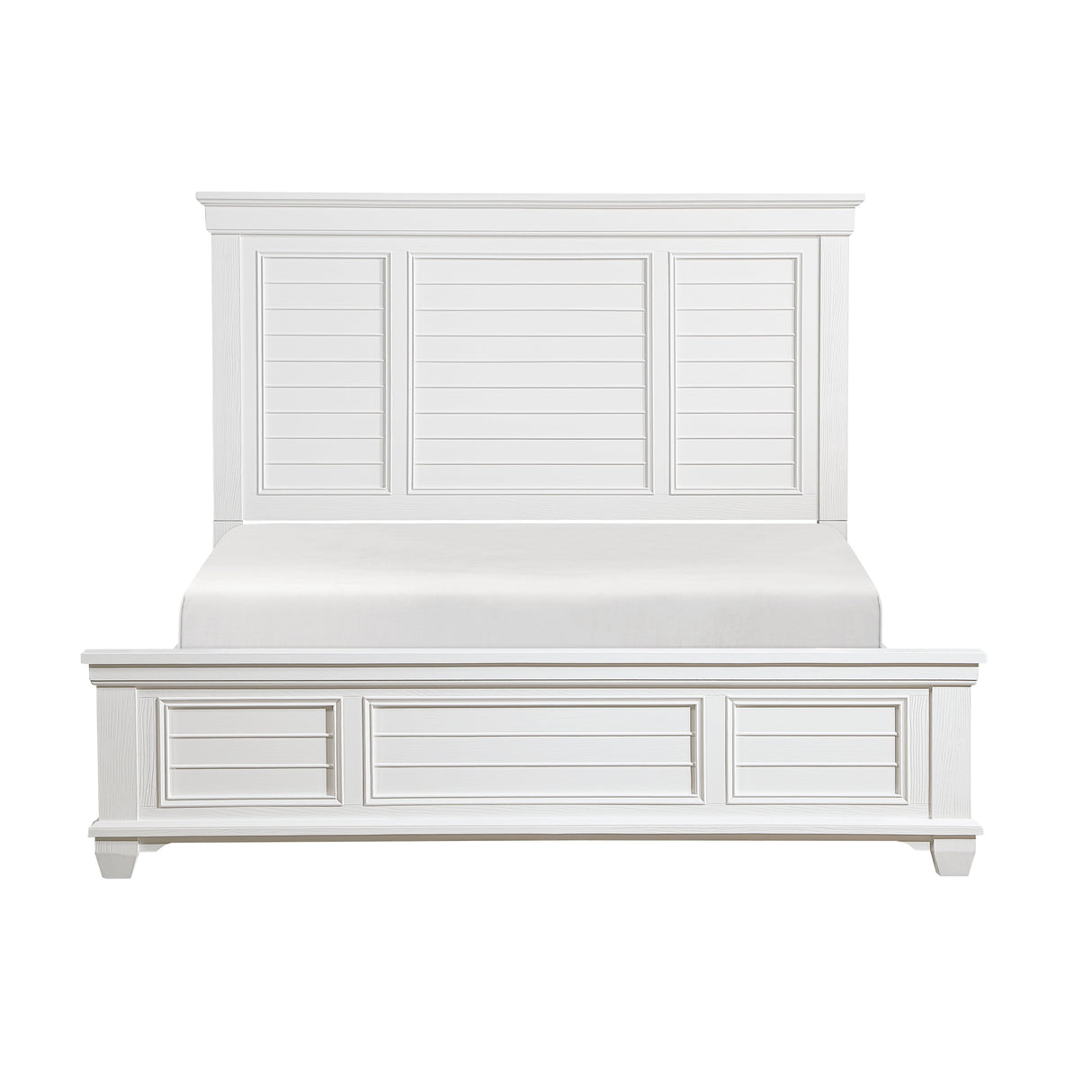 Mackinac White King Panel Bed by Homelegance at Eve Furniture